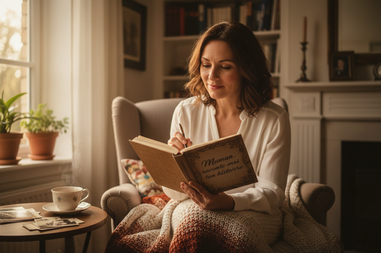 maman qui rempli son cadeau : maman raconte moi ton histoire