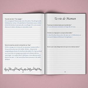 Carnet ouvert – exemple de page à remplir pour retracer les souvenirs d’enfance