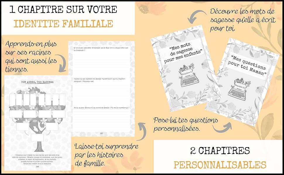 Aperçu du carnet souvenir maman – pages à remplir main dans la main