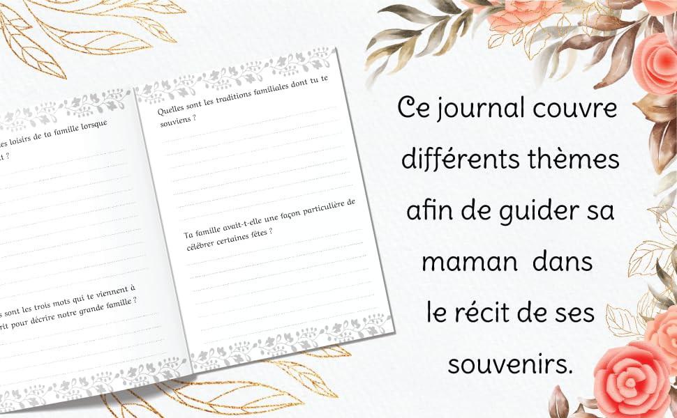 Exemple intérieur carnet à offrir à sa maman