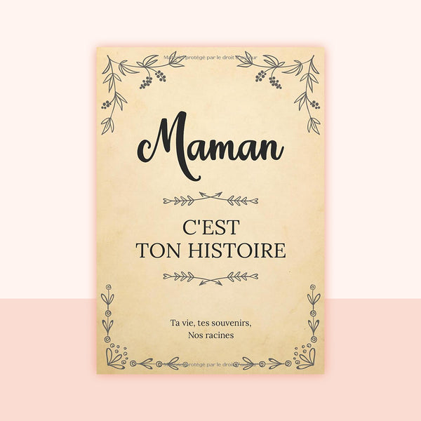 couverture carnet maman raconte moi ton histoire version poétique