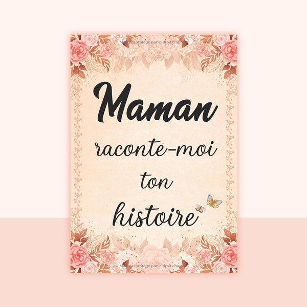 couverture carnet maman raconte moi ton histoire version coloré moderne