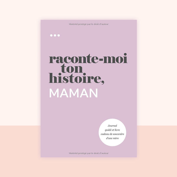 couverture carnet maman raconte moi ton histoire version classique