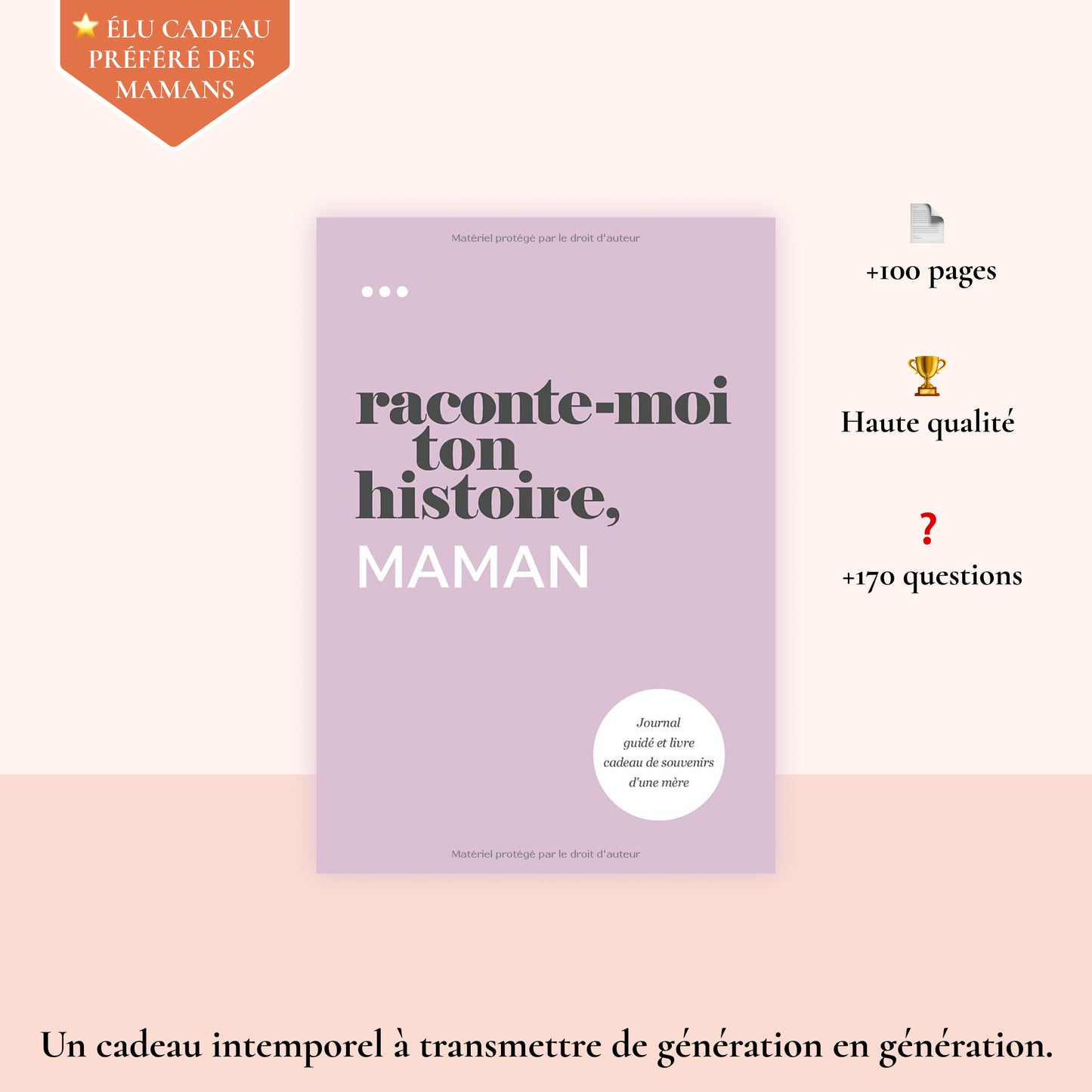 couverture carnet maman raconte moi ton histoire version classique avec aventages