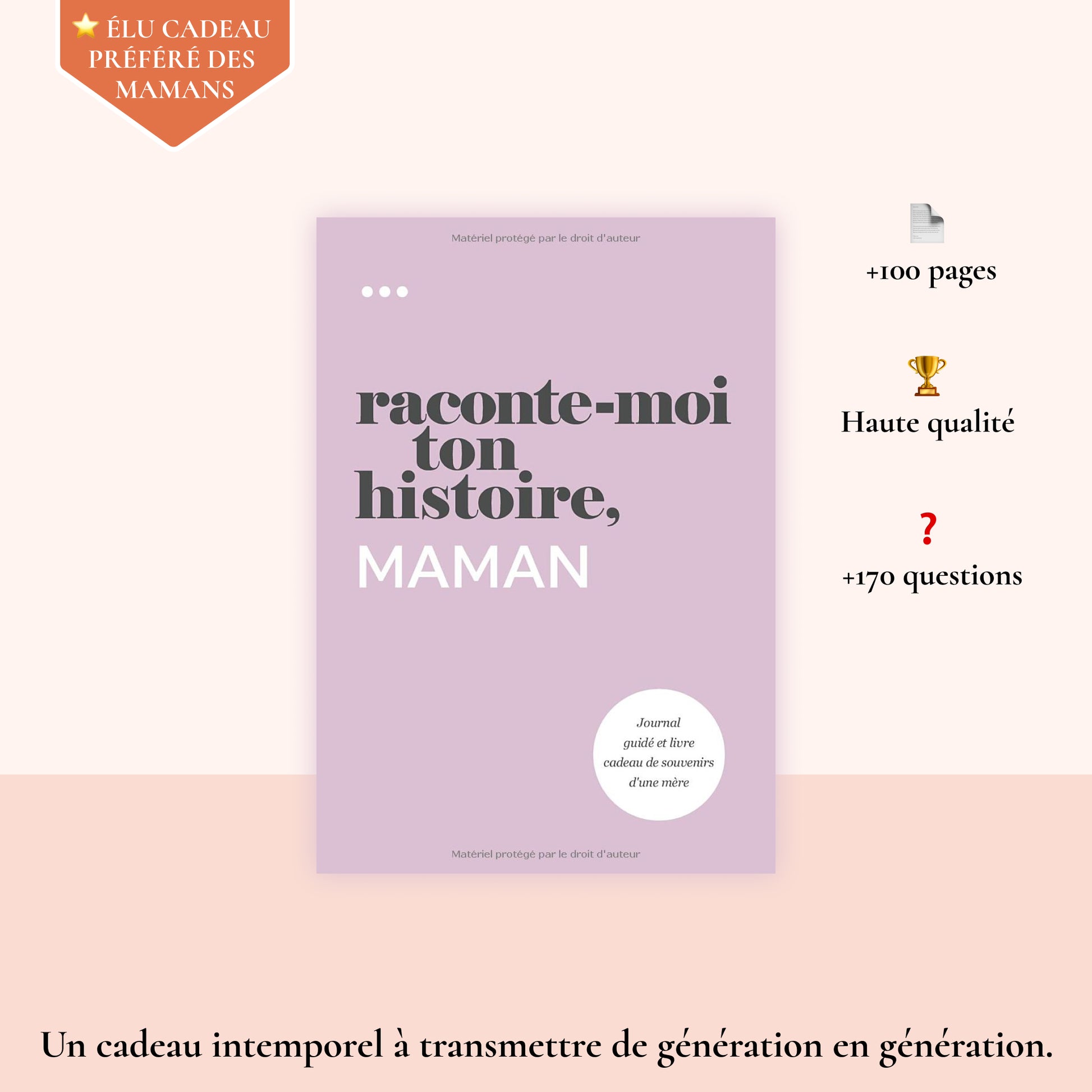 couverture carnet maman raconte moi ton histoire version classique avec aventages